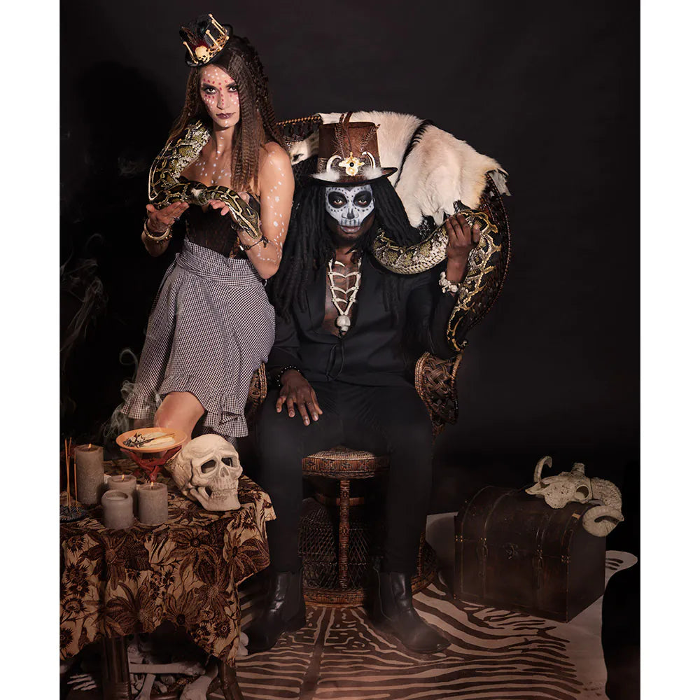 Voodoo Hut Buluku mit Haar – Karneval & Halloween Kostümaccessoire 5