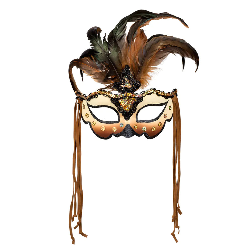 Augenmaske Voodoo Mamba mit Federn – Karneval & Halloween Accessoire 2