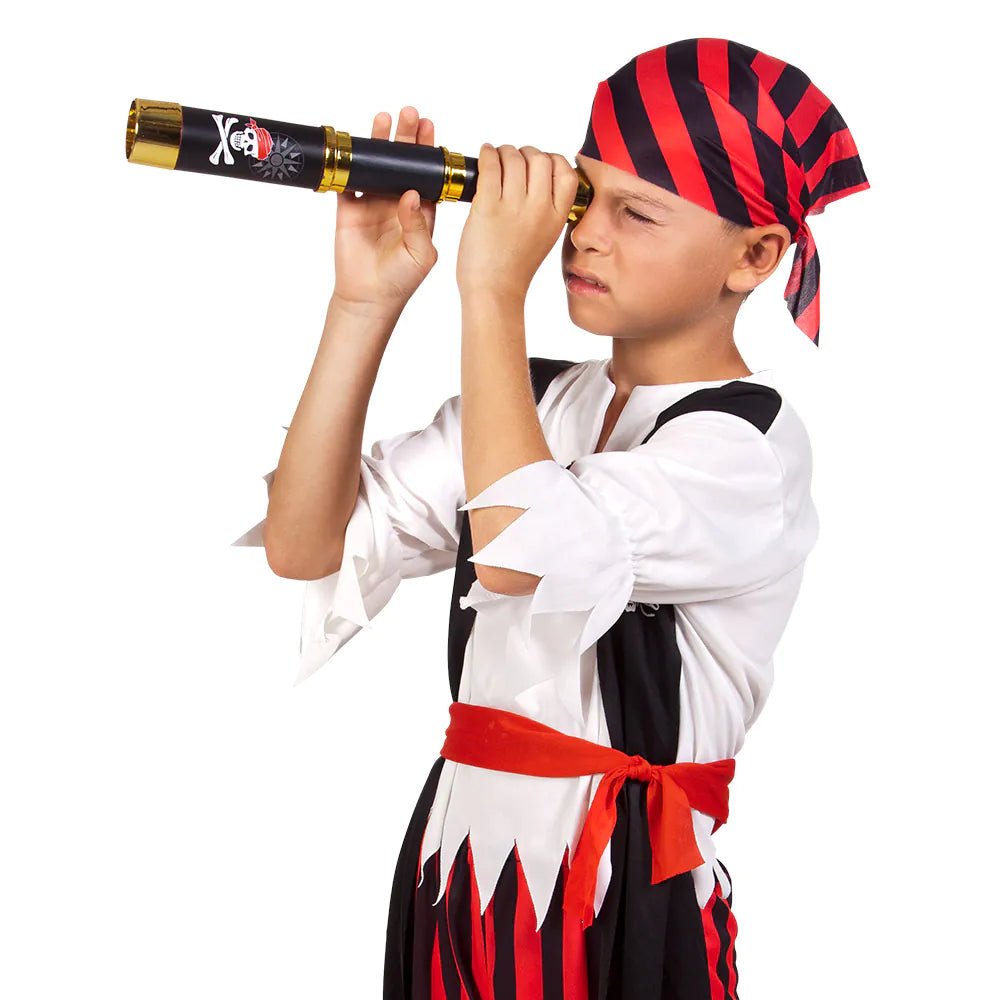 Piratenteleskop 32 cm – Fernrohr Spielzeug für Kinder & Piratenpartyteleskop (32 cm erweitert)