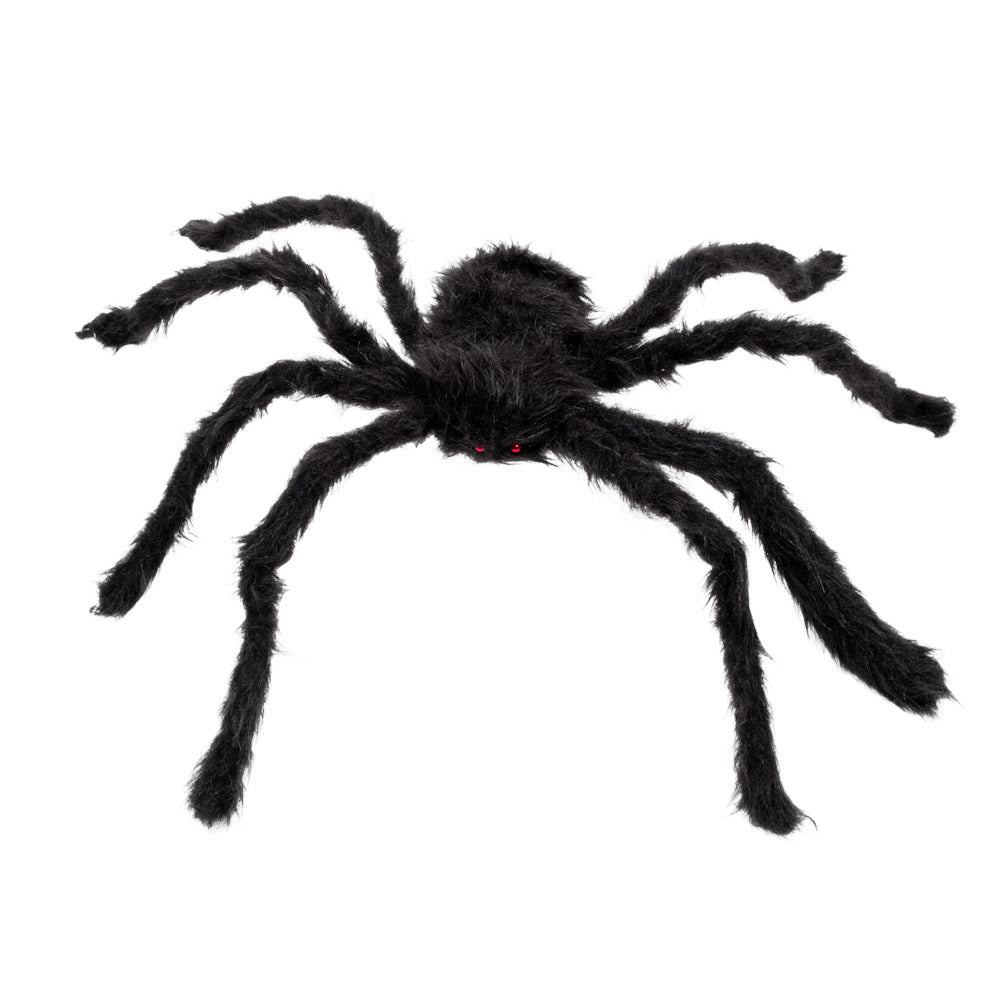 Haarige Spinne Widowmist 50x65 cm – Halloween Deko Schwarze Riesenspinne