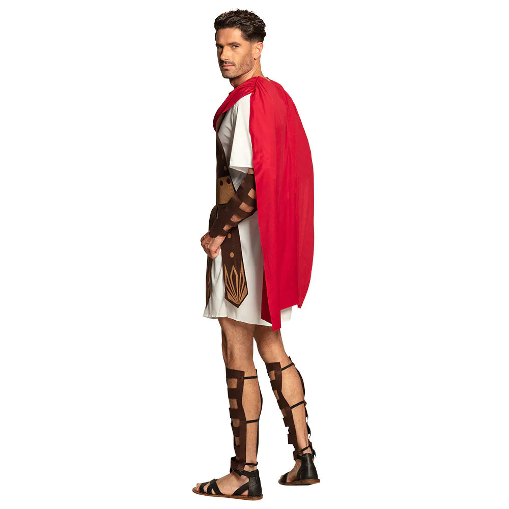 Erwachsenenkostüm Gladiator – 5-teiliges Outfit mit Tunika, Umhang & Rüstung M/L 2