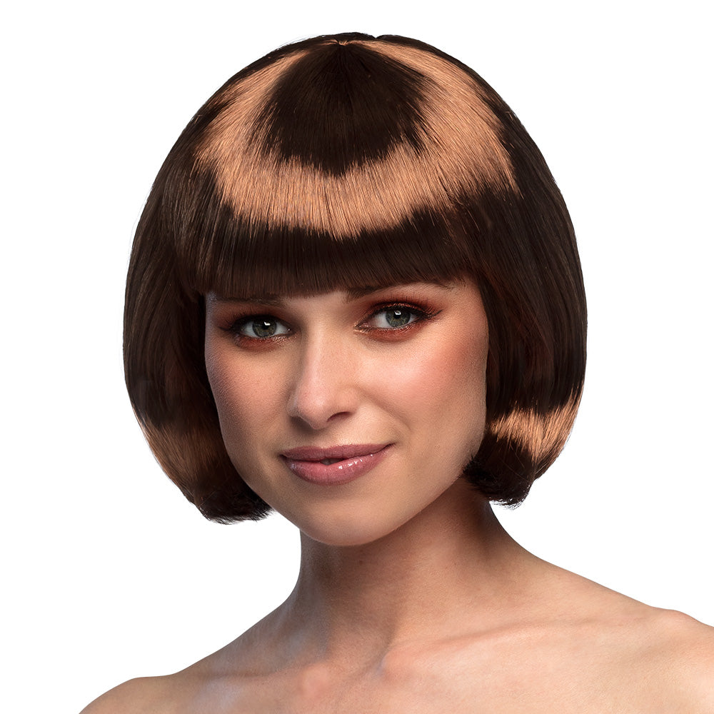 Perücke Cabaret braun – Bob mit Pony für 20er Jahre, Show & Karneval