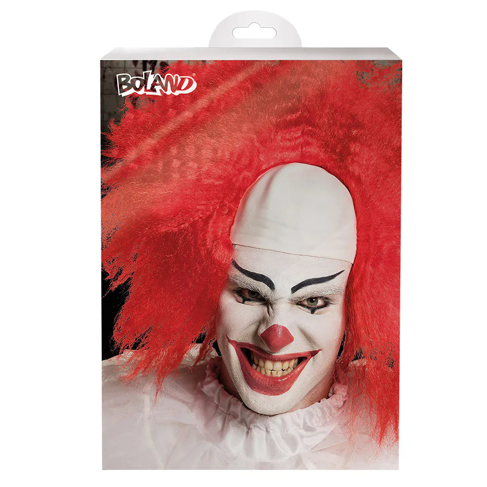 Perücke Horror Clown – Rote Lockenperücke für Halloween & gruselige Kostüme 3