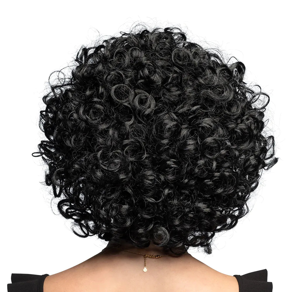 Perücke Candice schwarz Afro-Lockenperücke für Damen Herren Karneval-Kostüm 3