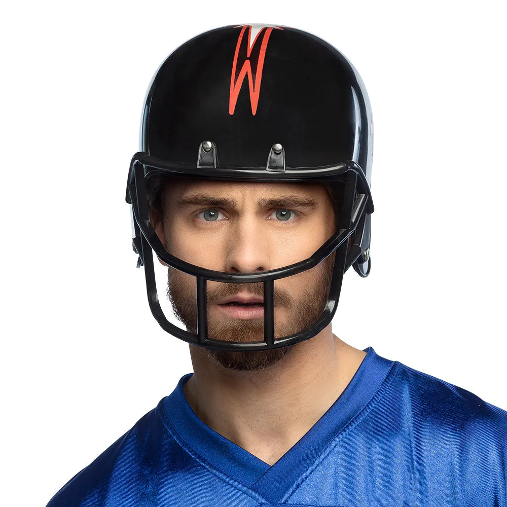 American Football Helm schwarz Sporthelm Kostümzubehör 3