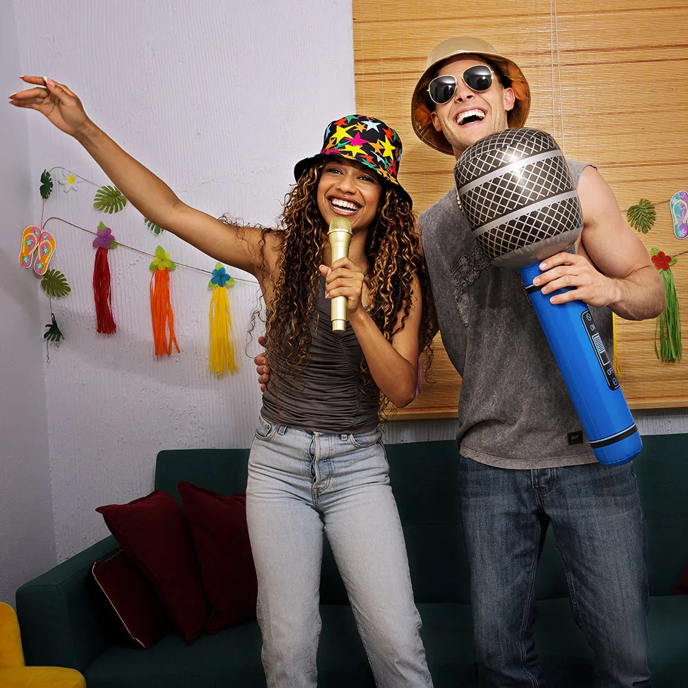 Aufblasbares Mikrofon 76 cm lustiges Party Accessoire für Karaoke 4