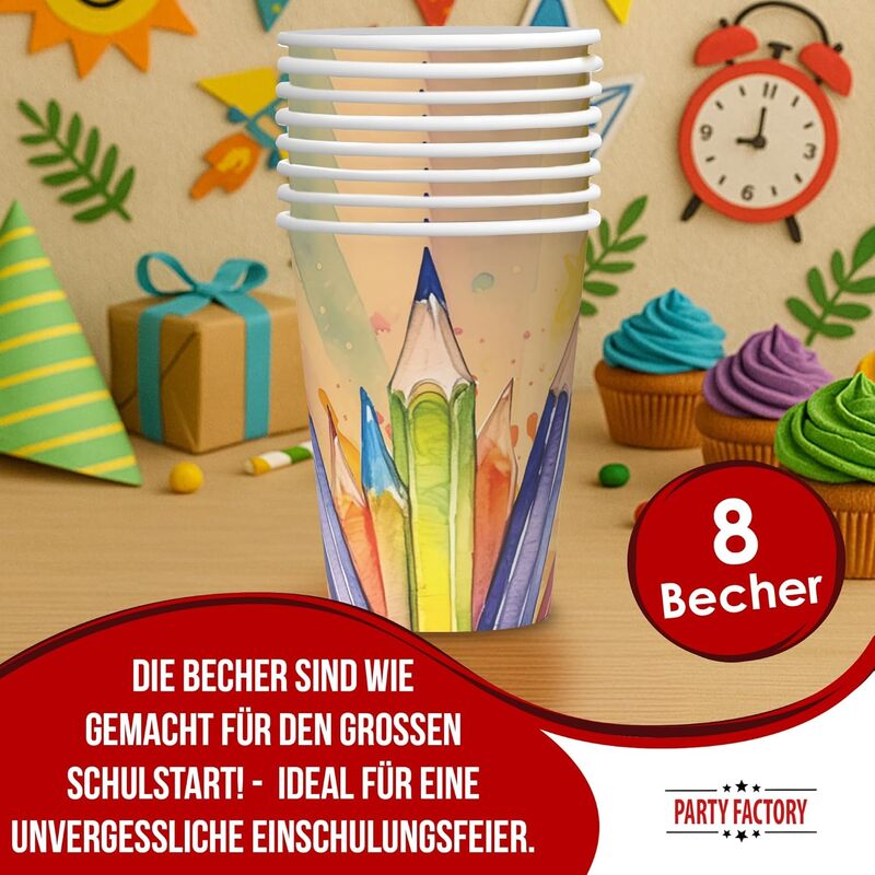 Back to School Becher 8er-Pack 250 ml 2