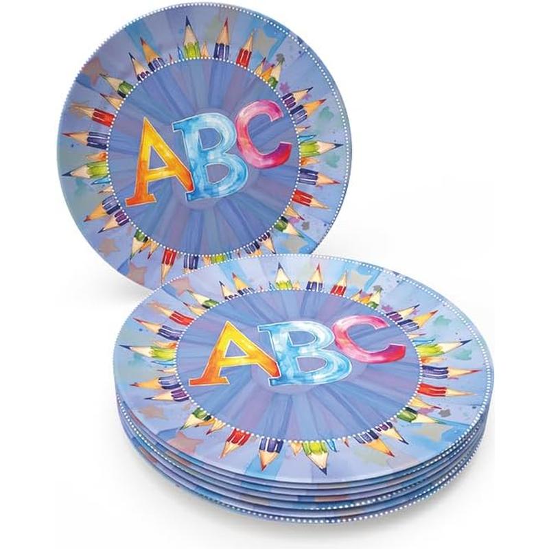 Back to School Teller – 8er-Pack, Ø 23 cm