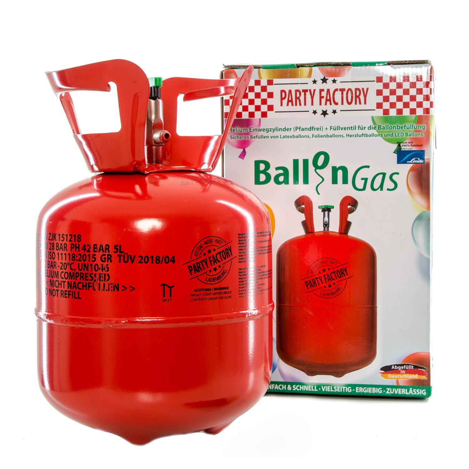Ballongas Helium im Set mit 20 Luftballons 140 3