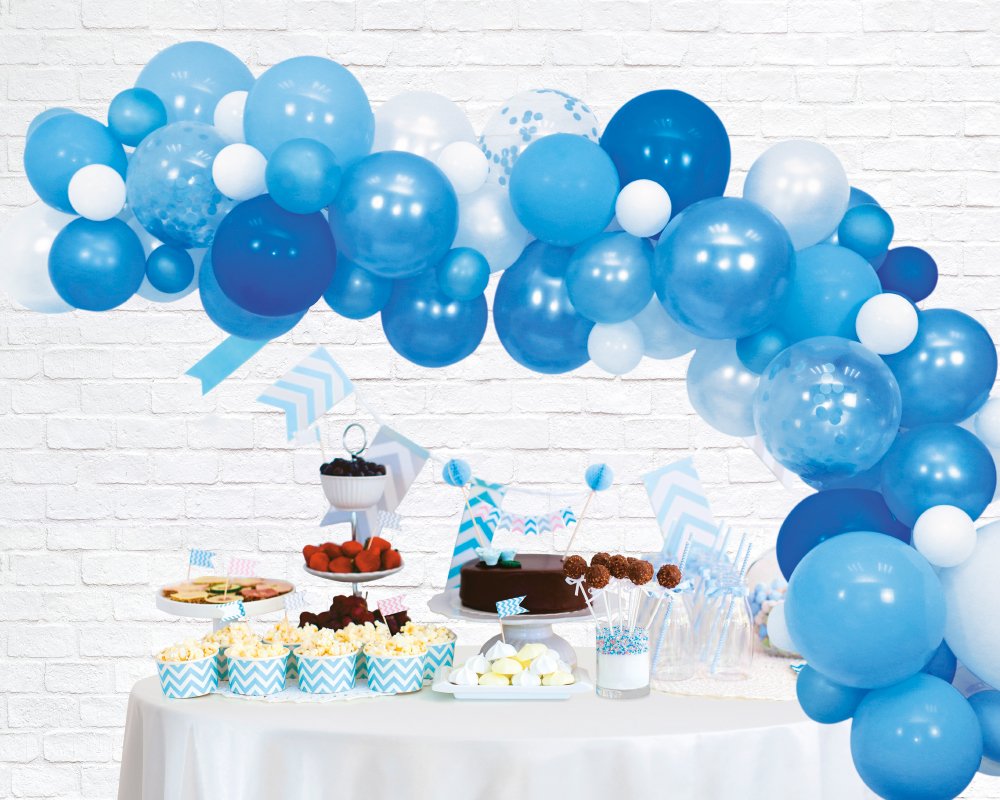 Ballongirlande Set blau 71-teilig 1