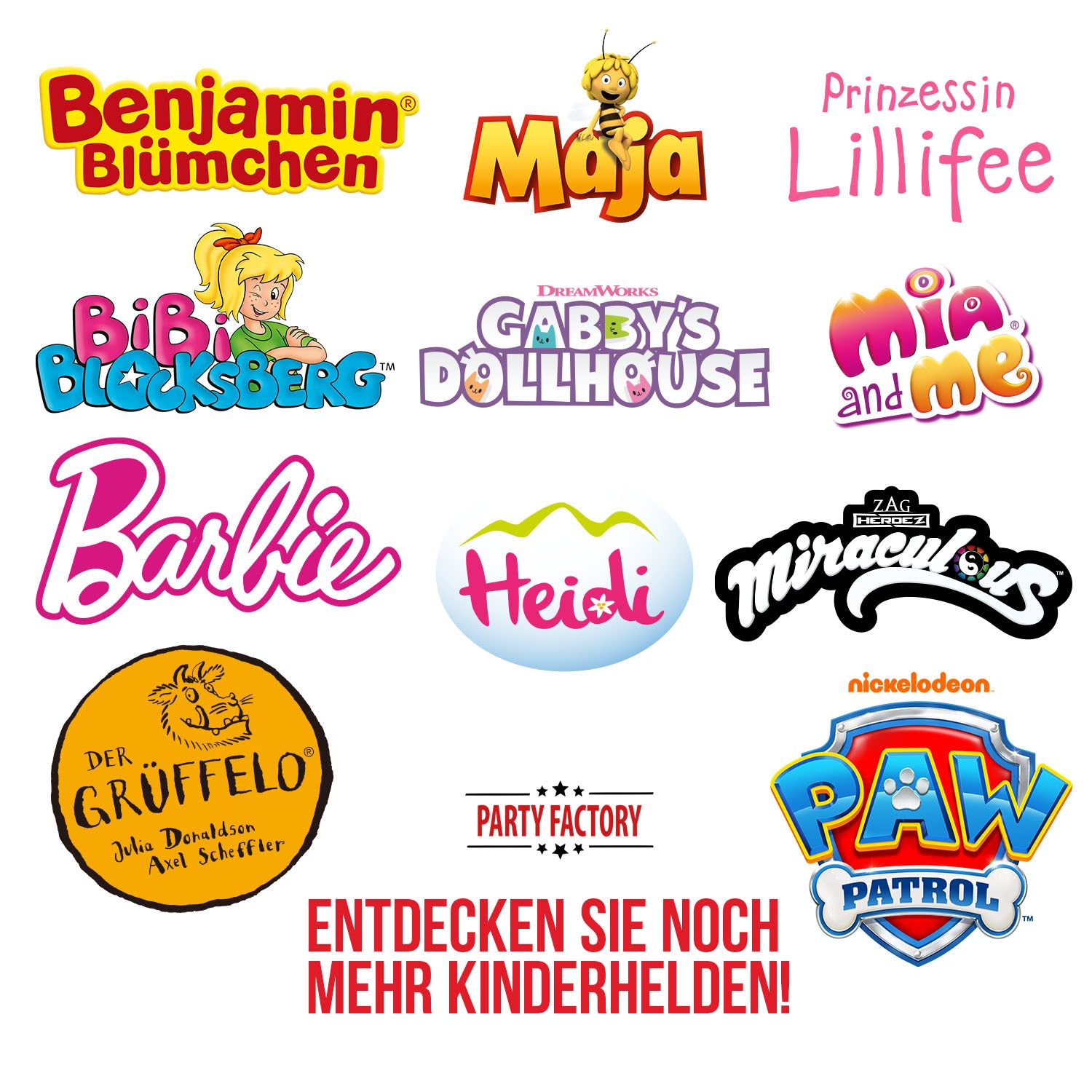 Barbie Partyset 72-tlg 16 Becher 16 Teller 40 Servietten 7