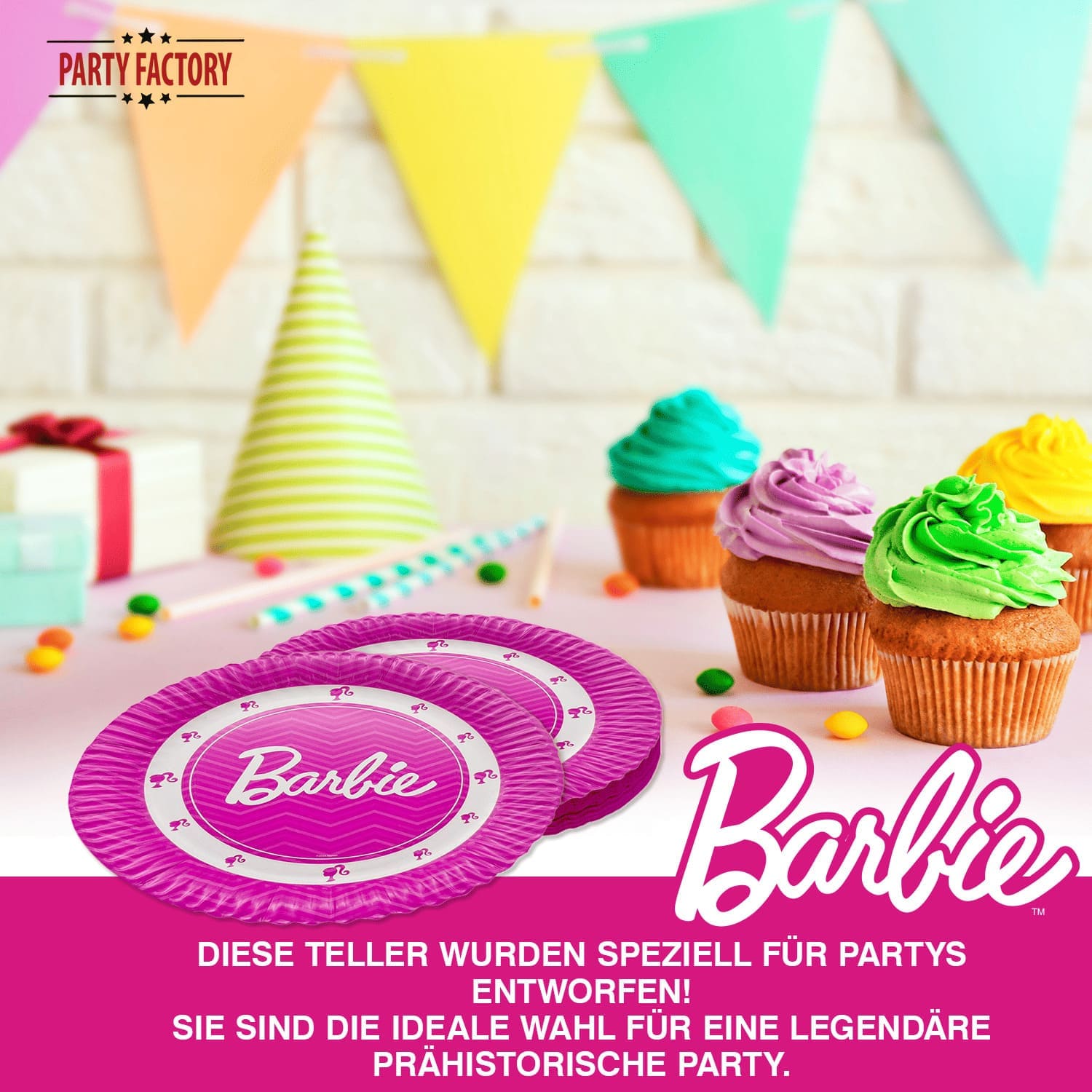Barbie Papp-Teller 23cm – 8 Stück 4