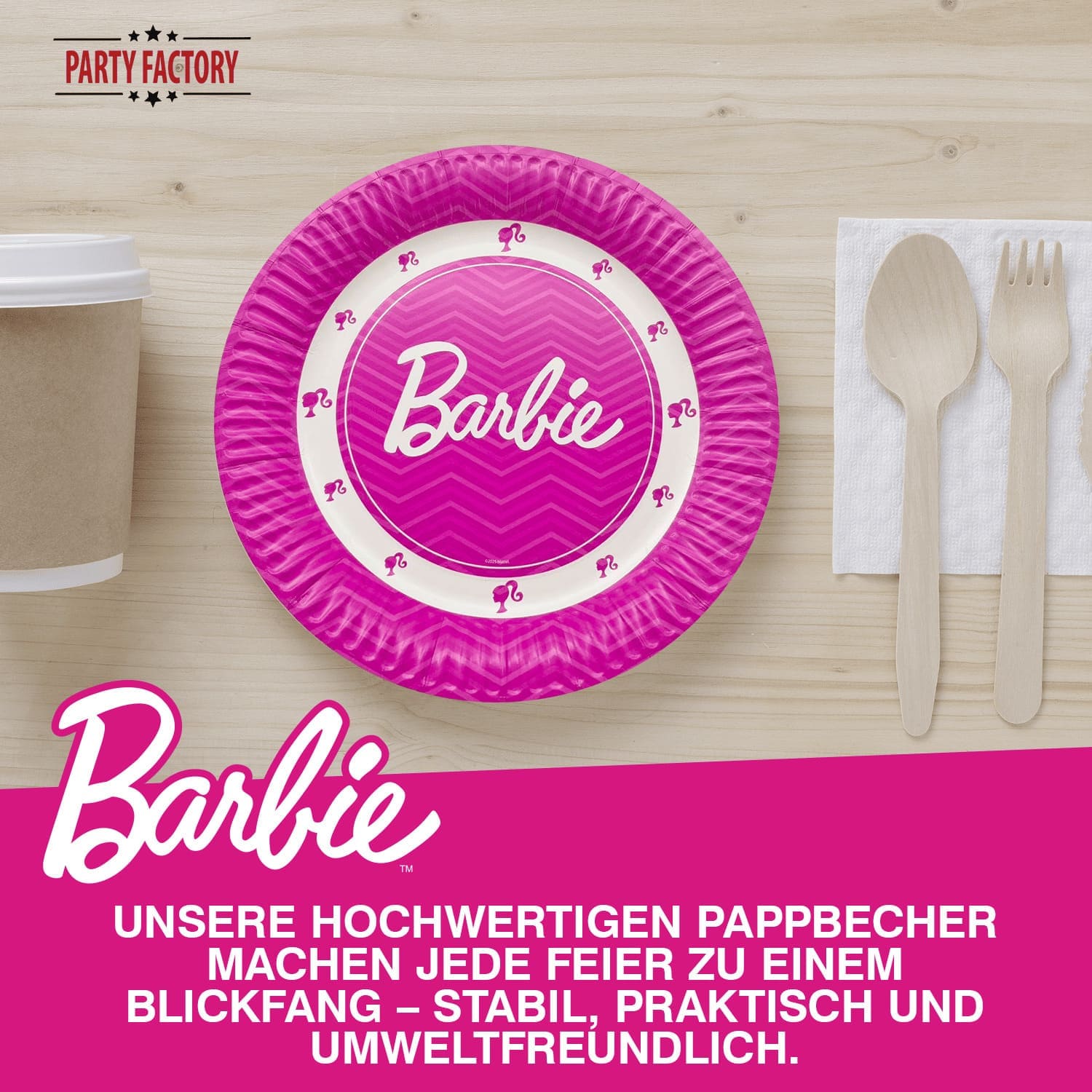 Barbie Papp-Teller 23cm – 8 Stück 6
