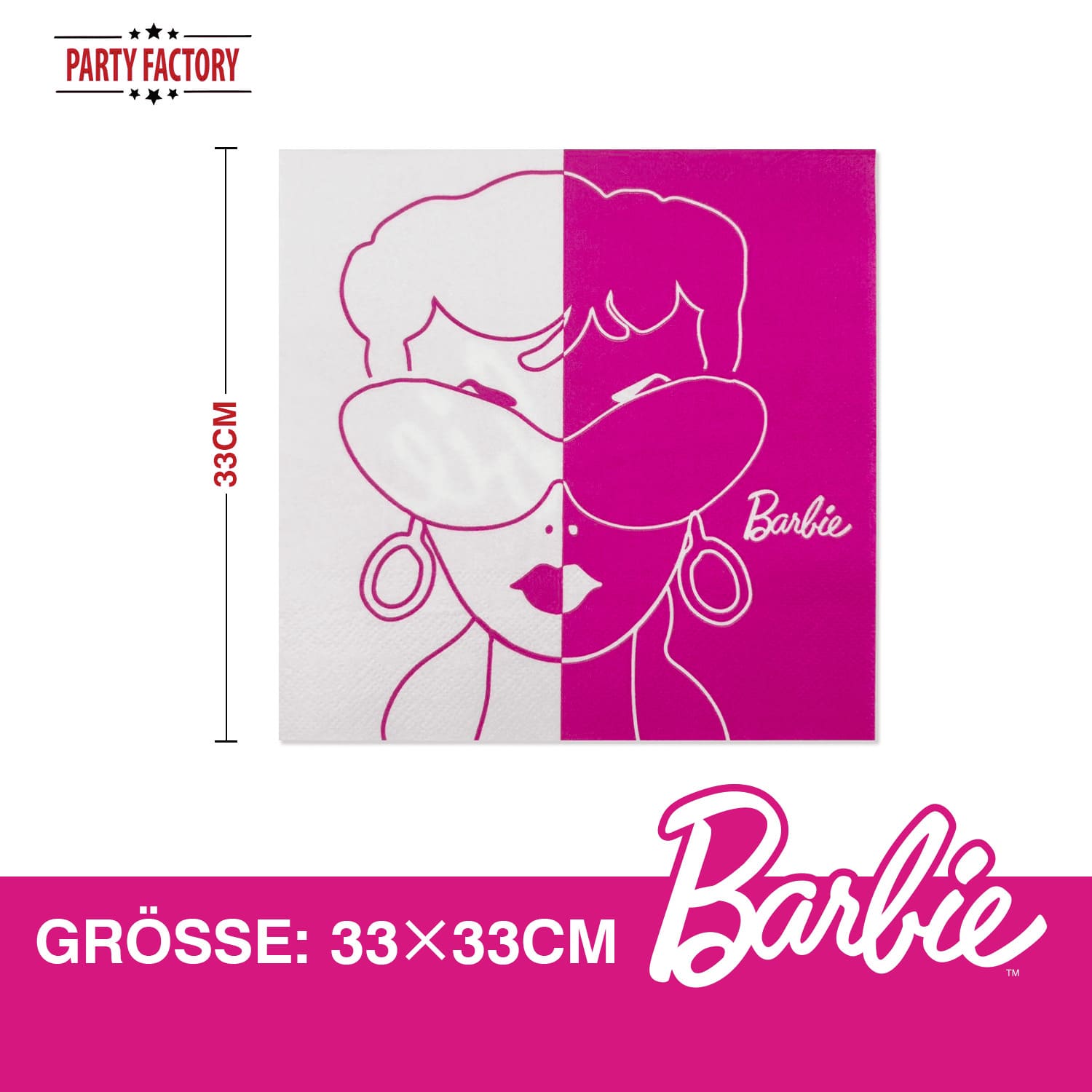 Barbie Servietten 3-lagig – 20er Pack Geburtstag 3