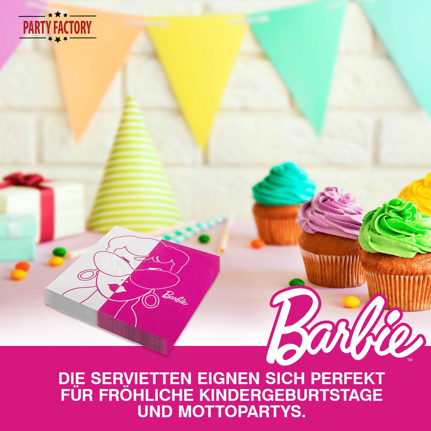Barbie Servietten 3-lagig – 20er Pack Geburtstag 4