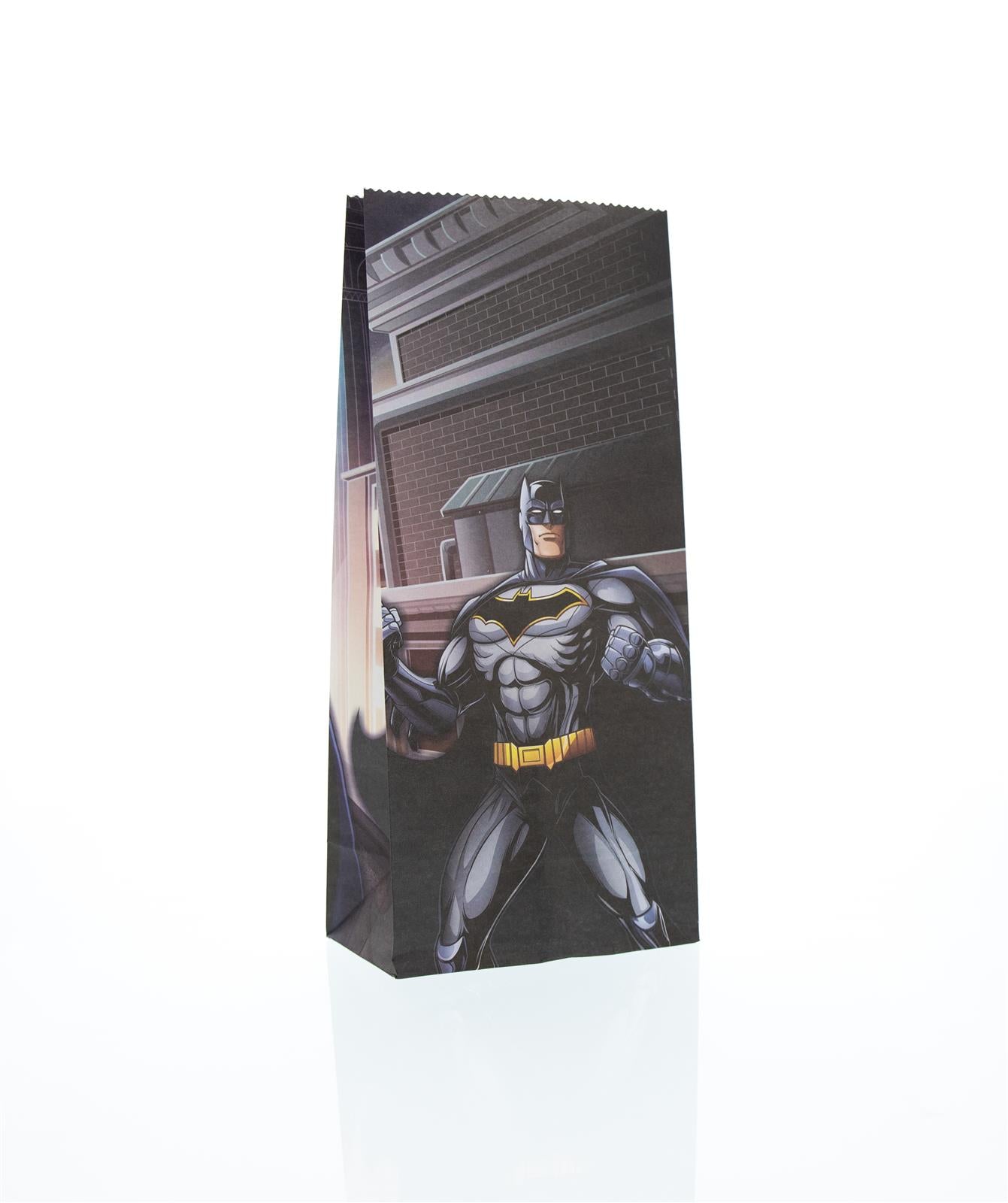Batman Party-Tüte Papier inkl. Sticker 10 Stk.