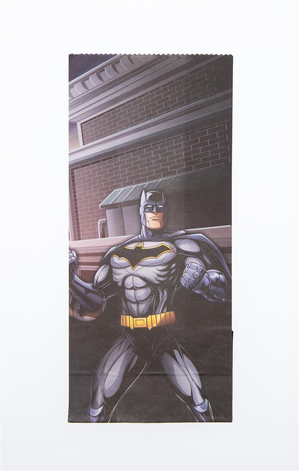 Batman Party-Tüte Papier inkl. Sticker 10 Stk. 4