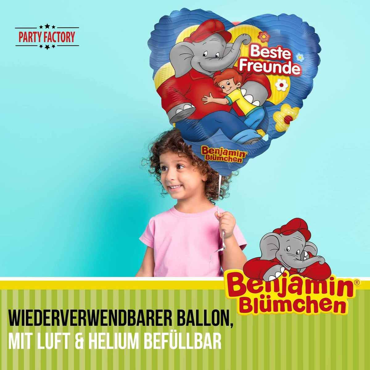 Benjamin Blümchen Folienballon - Herz Beste Freunde 2