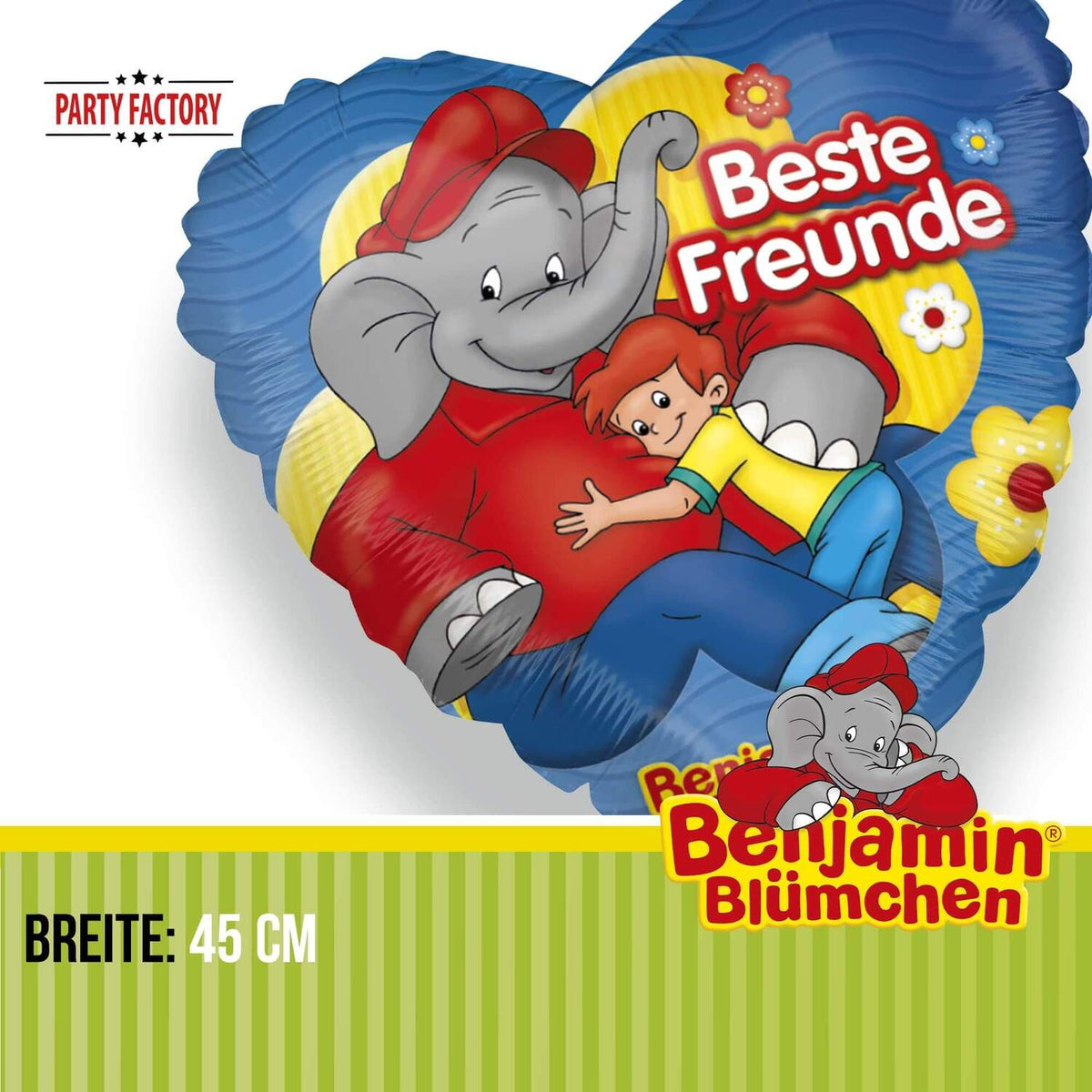 Benjamin Blümchen Folienballon - Herz Beste Freunde 3
