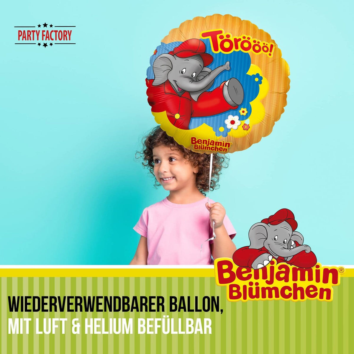 Benjamin Blümchen Folienballon - rund Törööö! 2