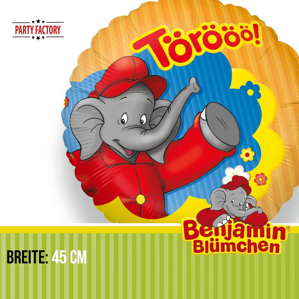 Benjamin Blümchen Folienballon - rund Törööö! 3