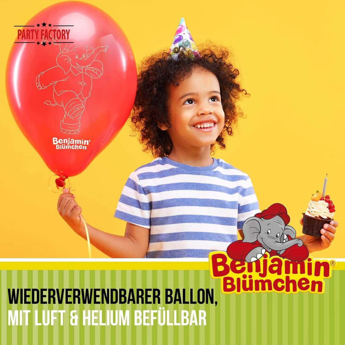 Benjamin Blümchen Latexballons Set 25 cm 10 Stk. 3
