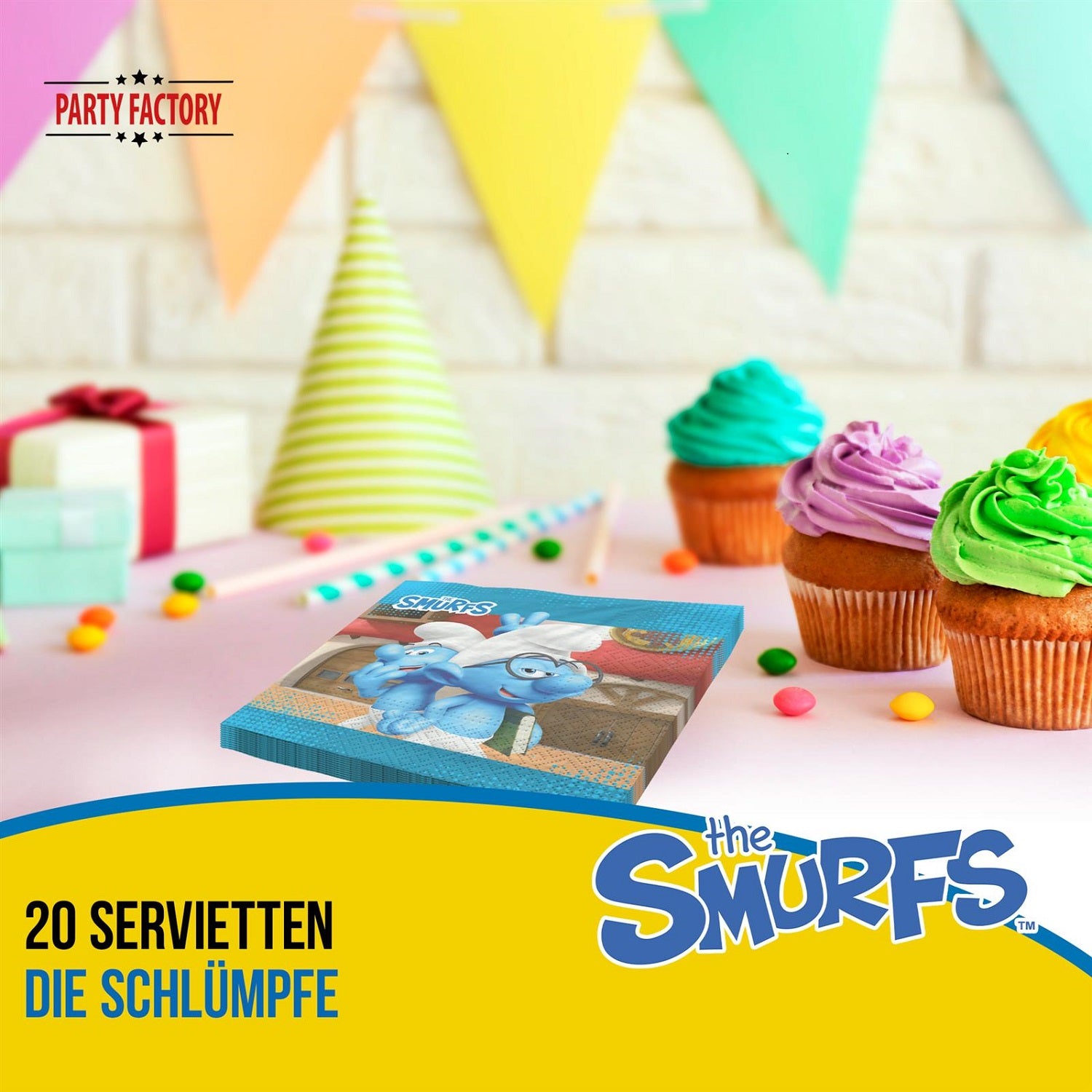 Die Schlümpfe Servietten 33x33 cm 20er-Pack 2