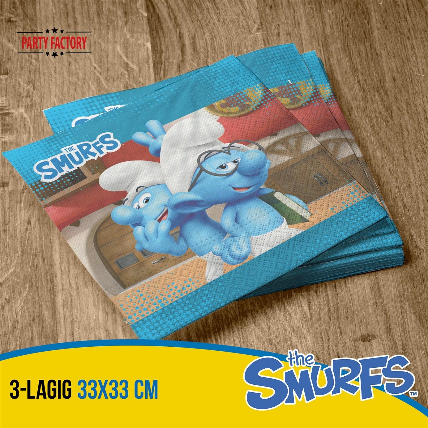 Die Schlümpfe Servietten 33x33 cm 20er-Pack 3