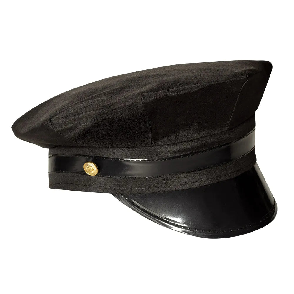 Fahrermütze schwarz klassische Chauffeur Mütze 2