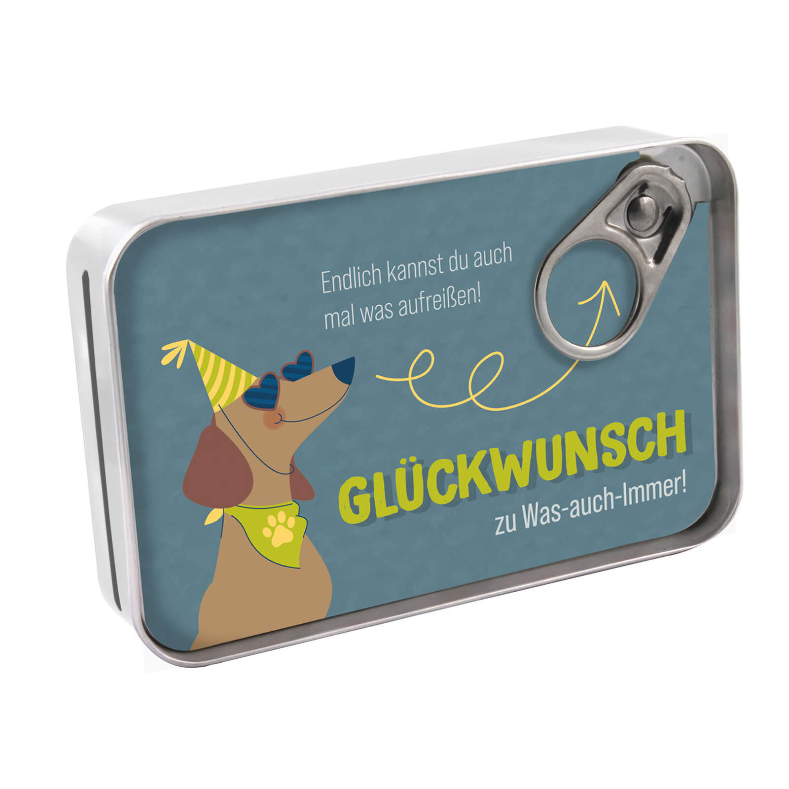 Fischdose Glückwunsch 4-er Set 2x Happy Birthday Hund und Krokodil 2