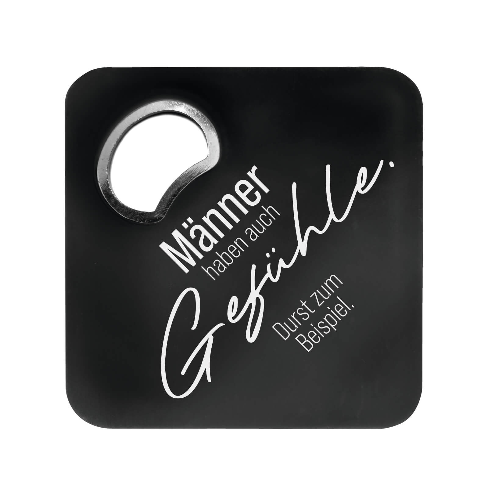 Flaschenöffner Untersetzer Gefühle 6er Set schwarz-weiß 1