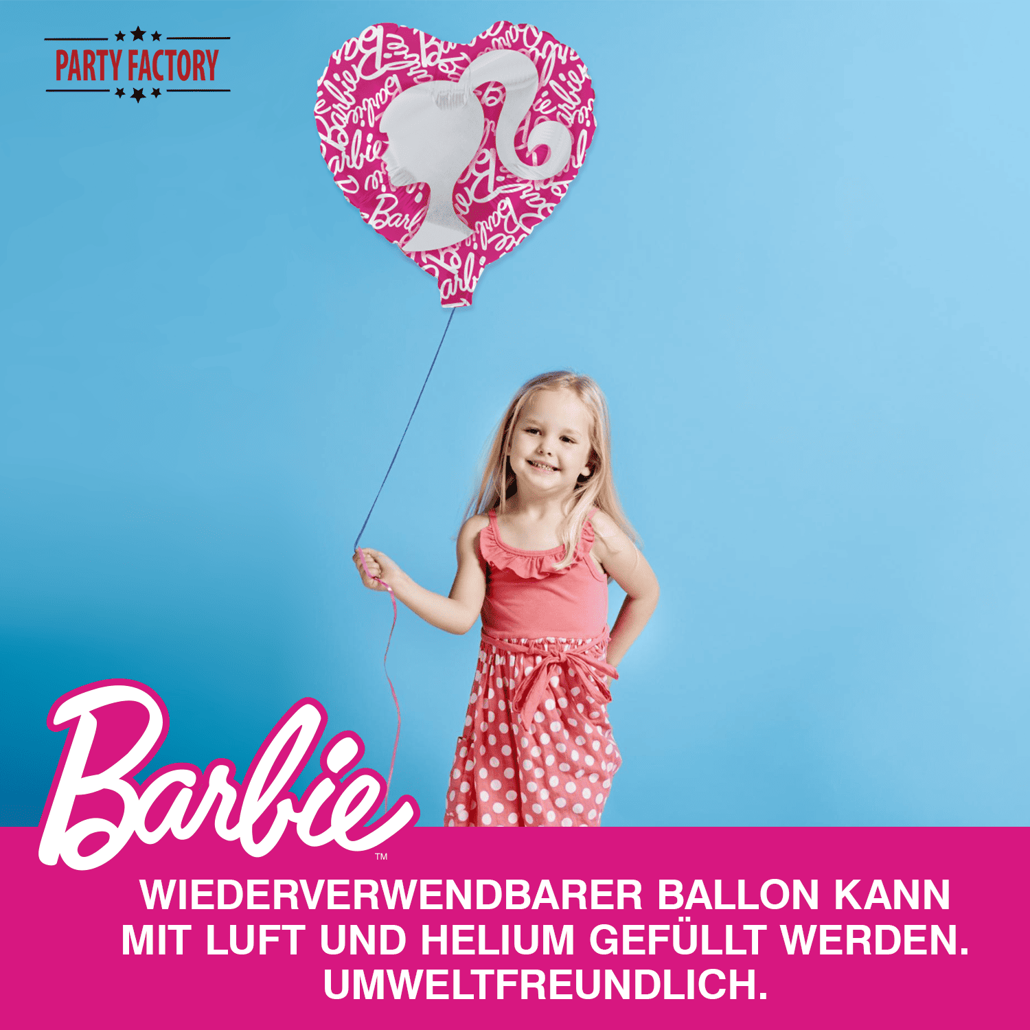 Folienballon Barbie Herz 45cm 4