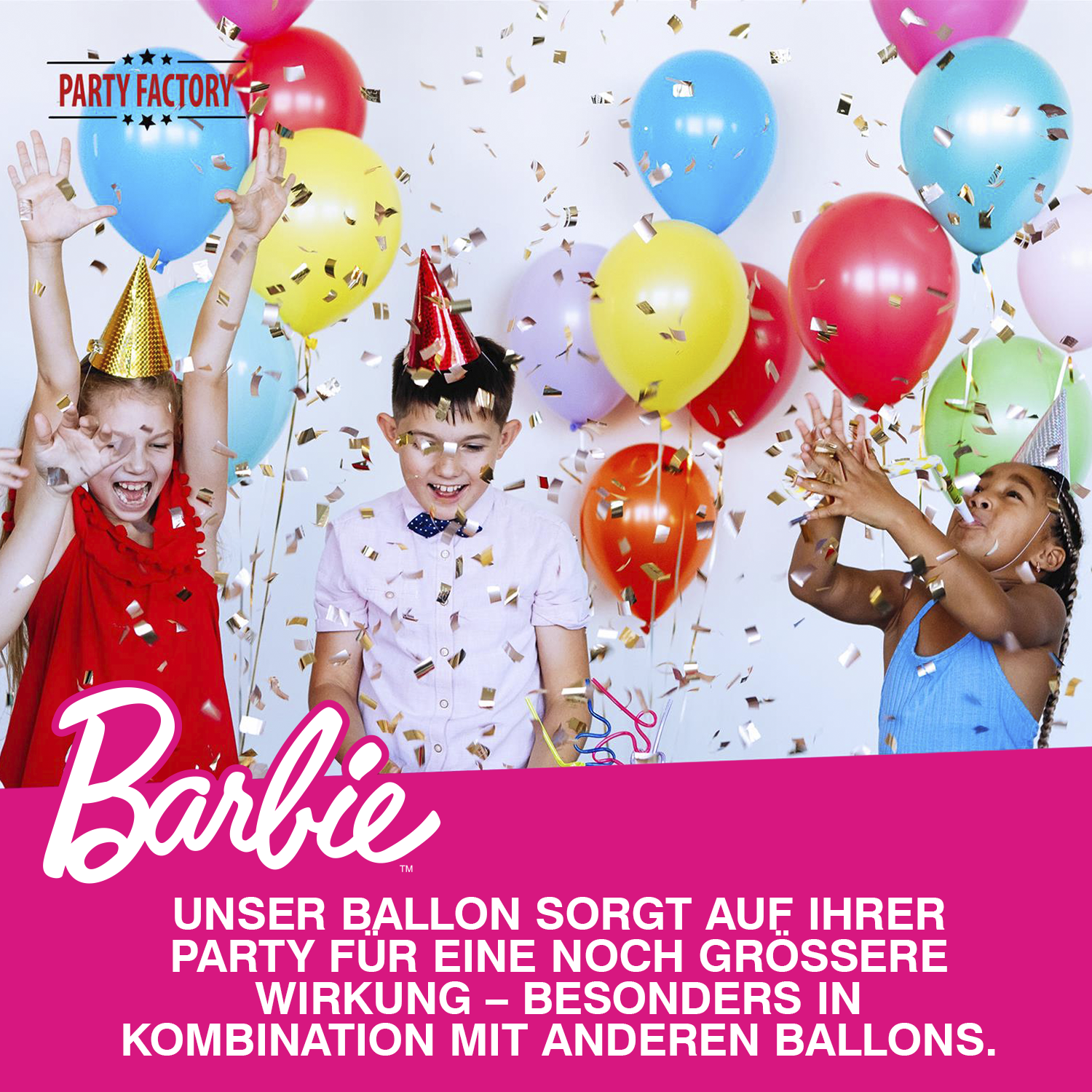 Folienballon Barbie pink rund ø45 cm 6