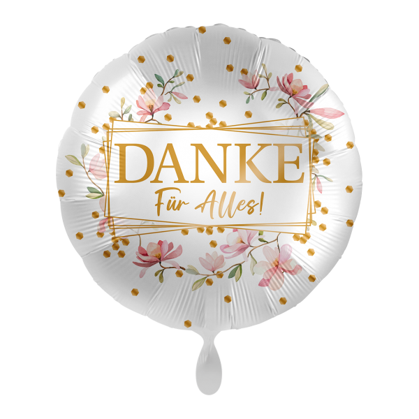 Folienballon Danke für Alles Danksagung für Freunde und Helfer Ballon 43 cm weiß