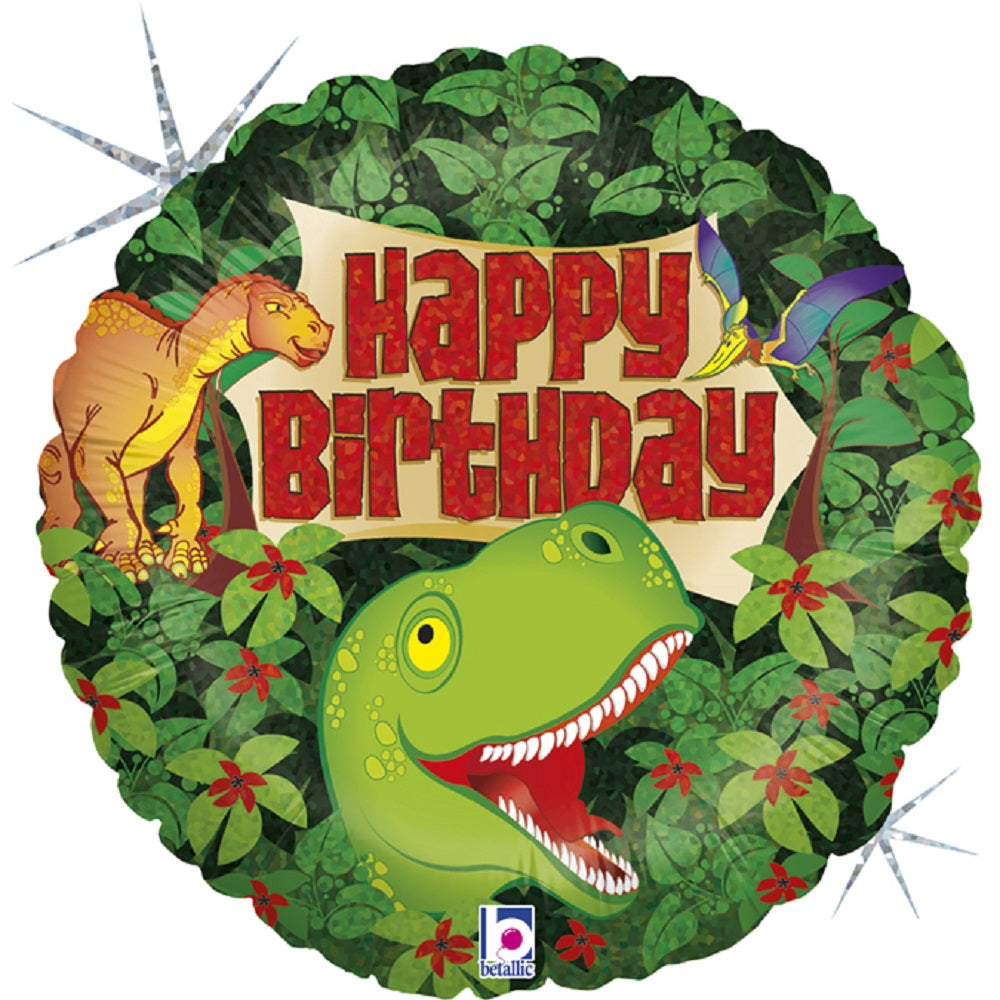 Folienballon Dinosaurier Party ø45cm grün Dino Ballon für Kinder