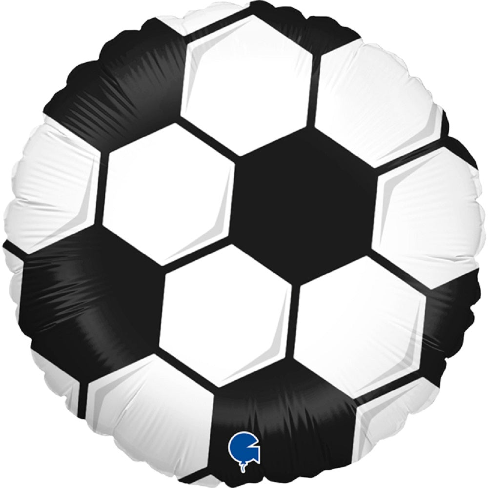 Folienballon Fußball ø45cm für Jungen Ballon Ball schwarz weiß