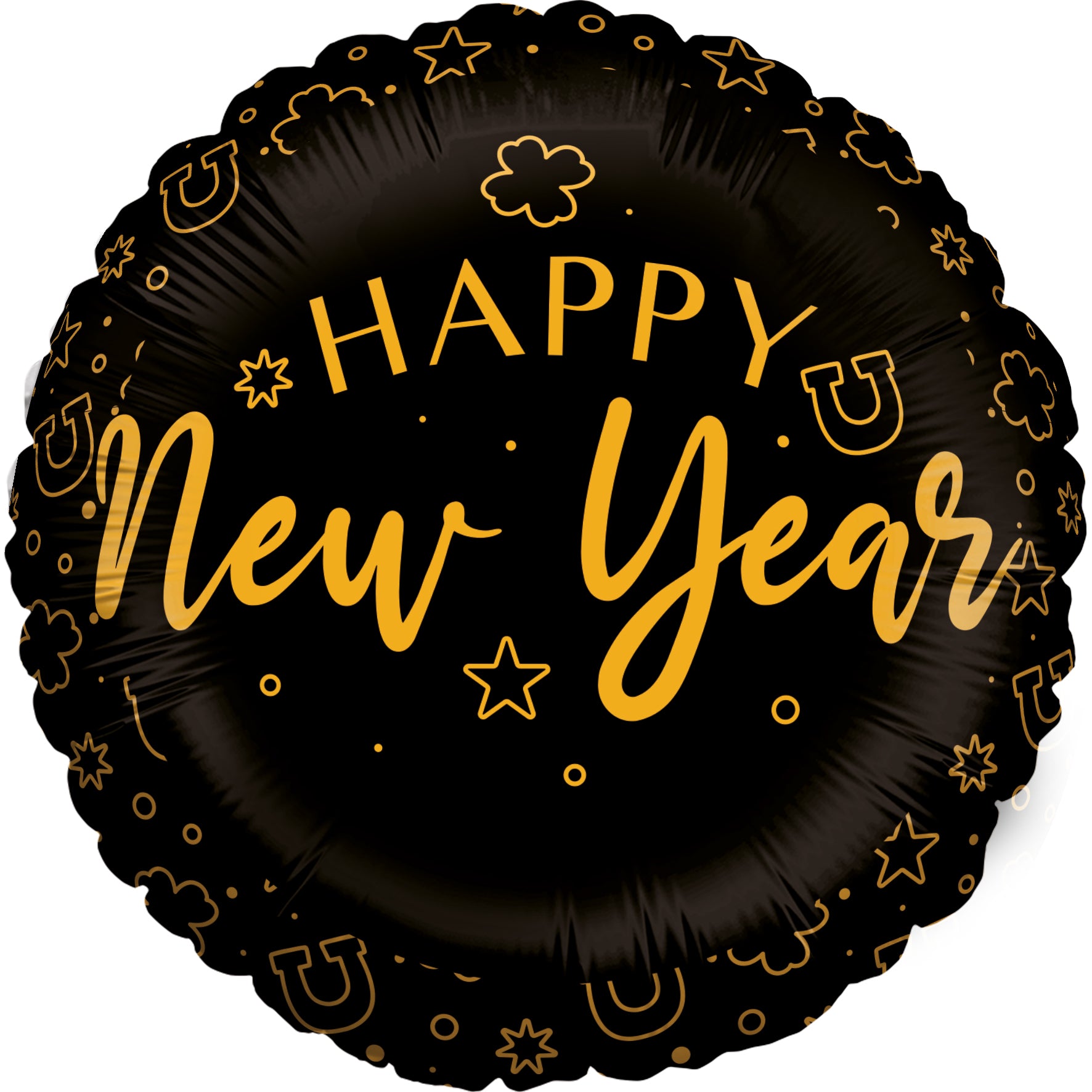Folienballon Happy New Year Gold Rund 45cm