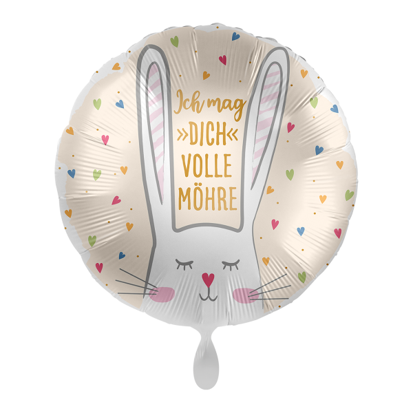 Folienballon Ich mag dich volle Möhre ø43cm Ballon Freundschaft Liebe