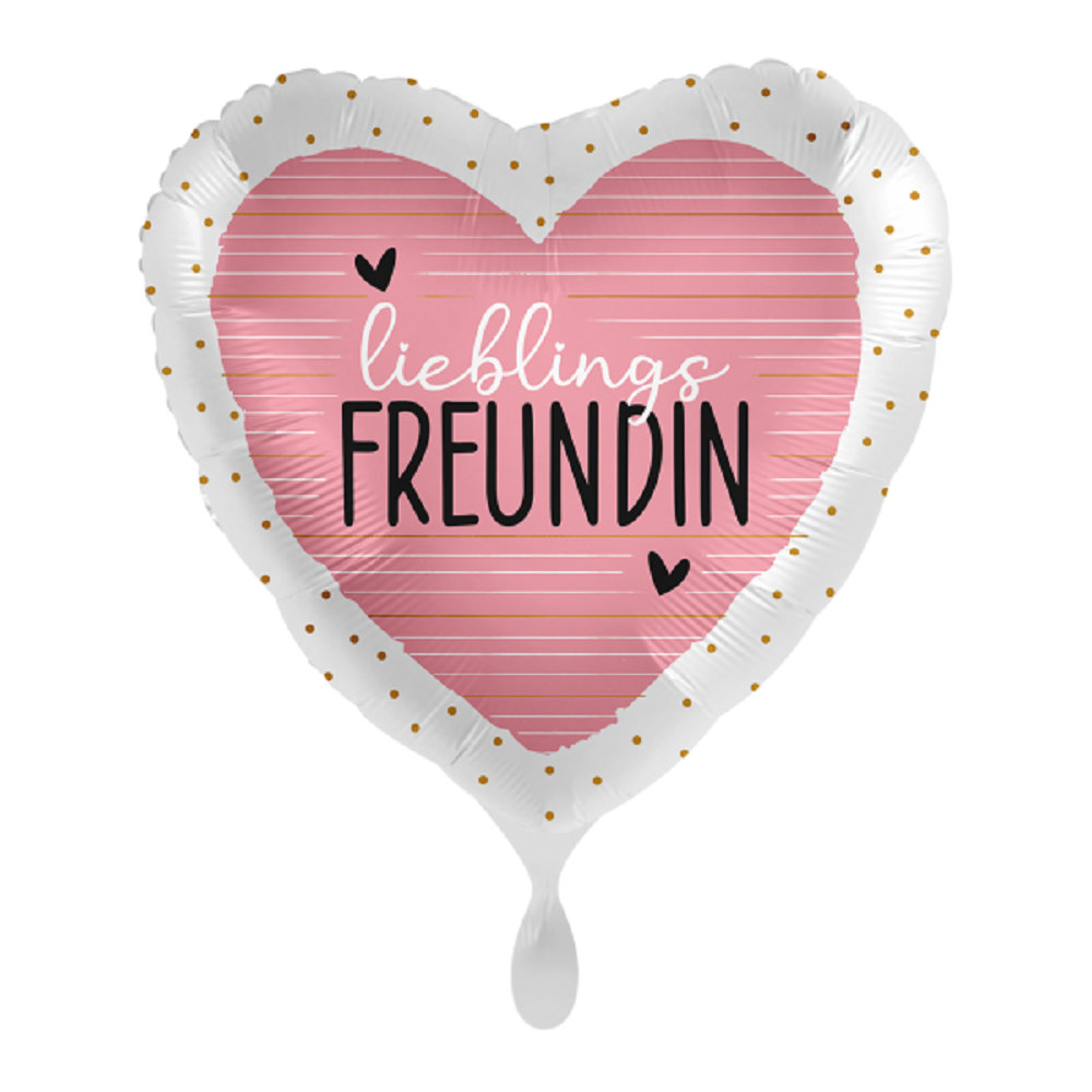 Folienballon Lieblings Freundin ø43cm Ballon für beste Freundin rosa Herz