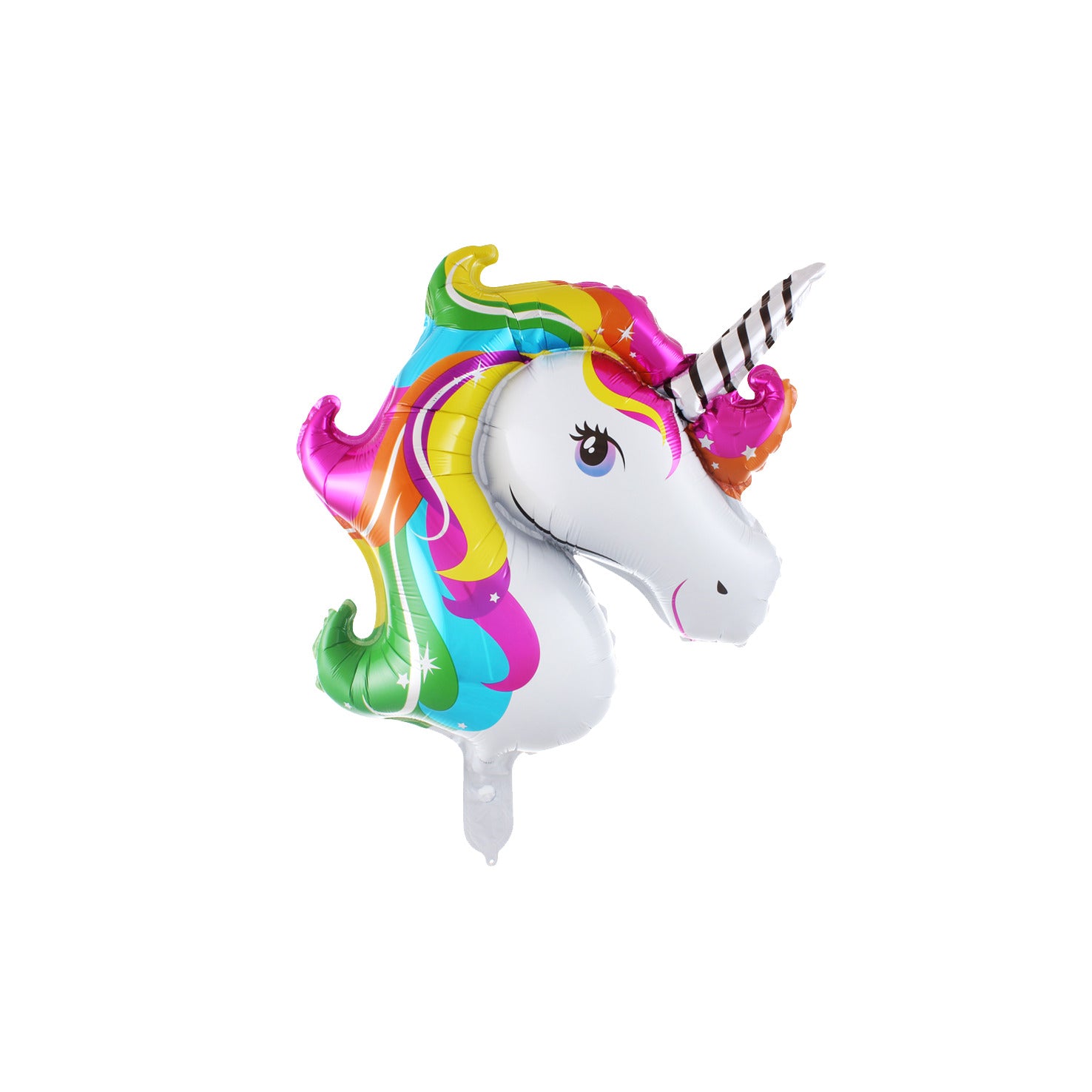 Folienballon Shape Einhorn 48x69cm Regenbogen weiß Unicorn Kopf Ballon