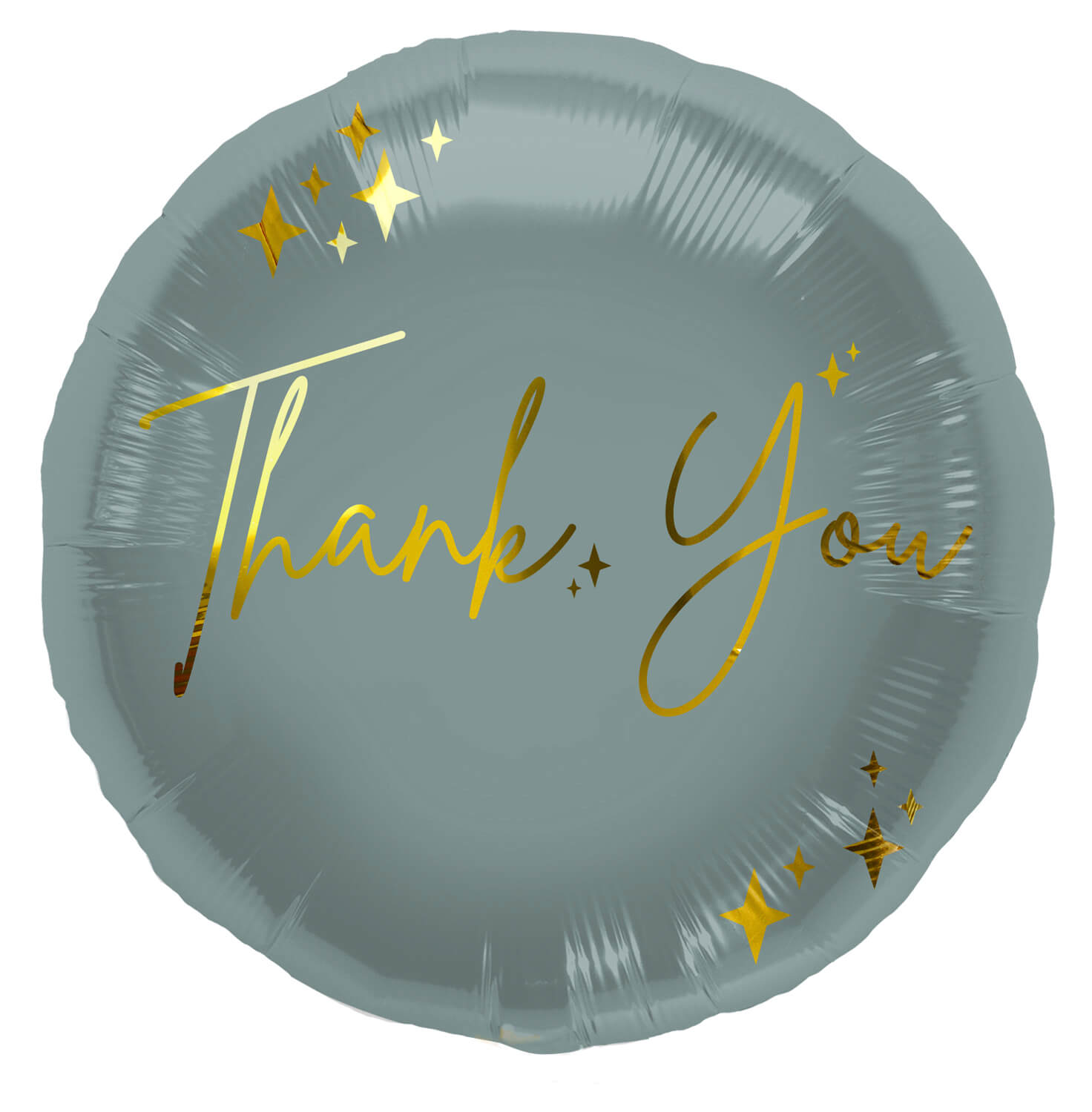 Folienballon Thank You salbei-gold  Ø 45cm Danke Freunschaftsballon elegant