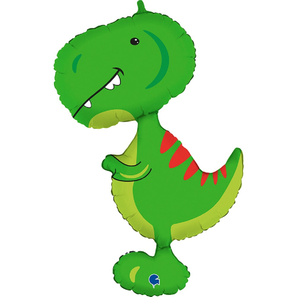 Folienballon Tyrannosaurus Rex 59x72 cm Dino Dinosaurier Ballon für Kinder grün