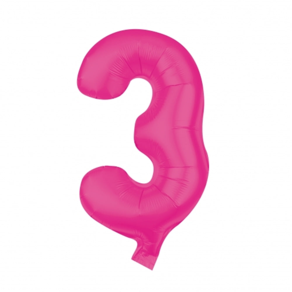 Folienballons Zahlenballon 85 cm Zahl 0-9 neon pink 5