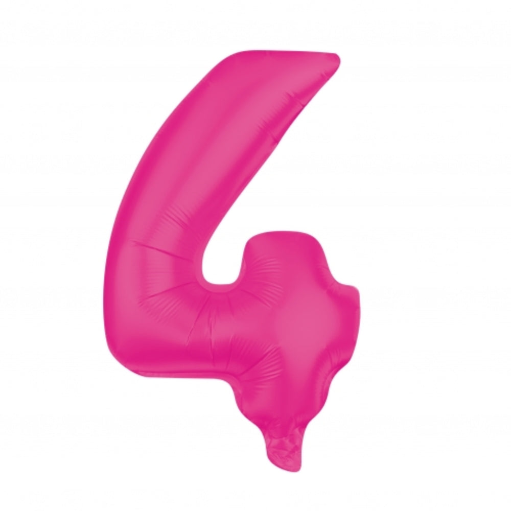 Folienballons Zahlenballon 85 cm Zahl 0-9 neon pink 6