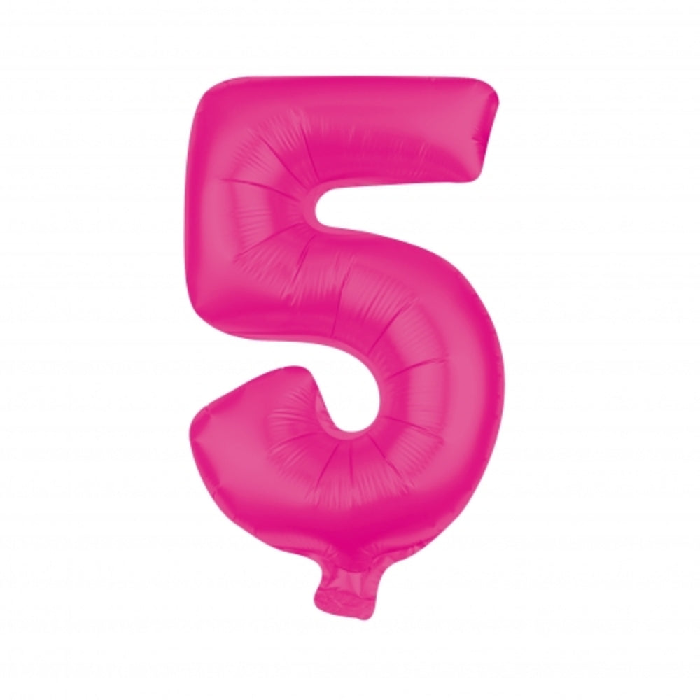 Folienballons Zahlenballon 85 cm Zahl 0-9 neon pink 7