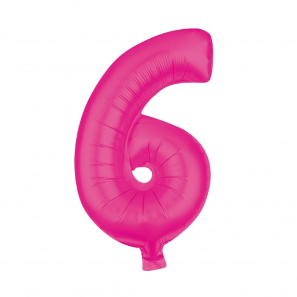 Folienballons Zahlenballon 85 cm Zahl 0-9 neon pink 8