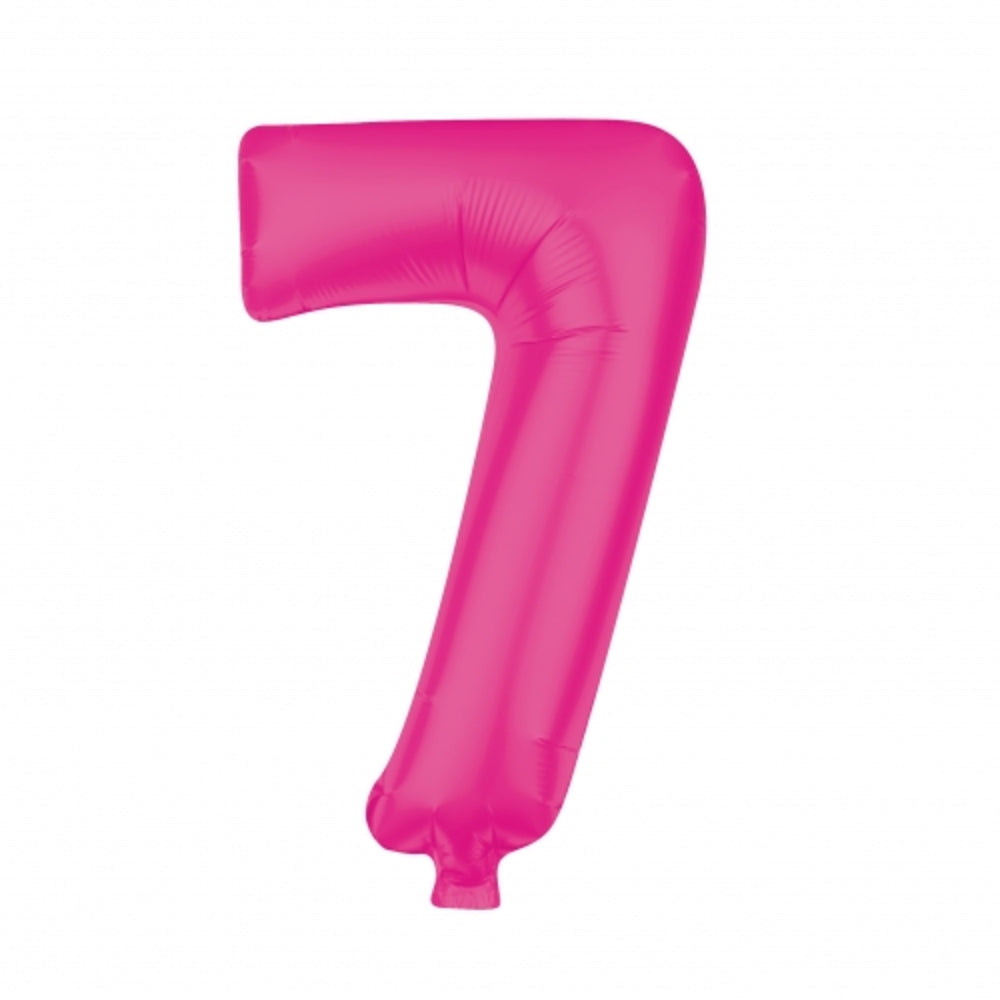 Folienballons Zahlenballon 85 cm Zahl 0-9 neon pink 9