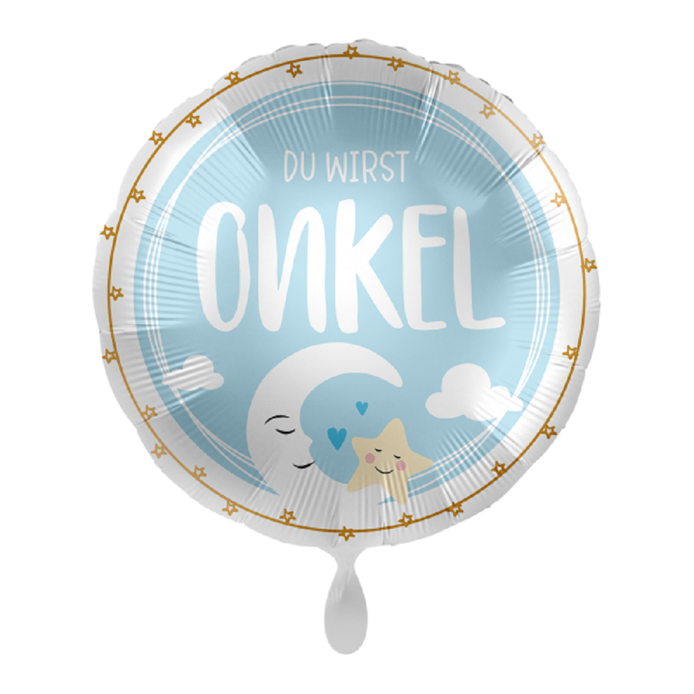 Folienballon für Bruder Du wirst Onkel Babyparty Baby shower ø43cm
