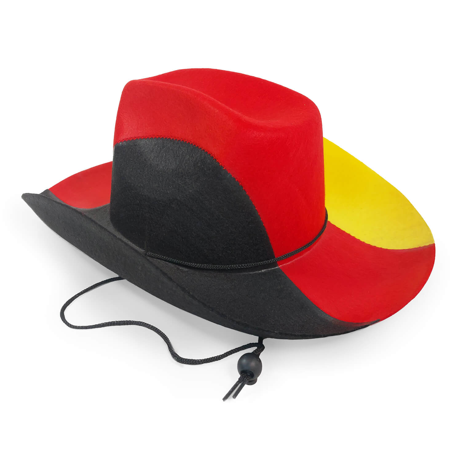 Fußball WM Deutschland Cowboyhut Schwarz-Rot-Gold - 10er Set 2