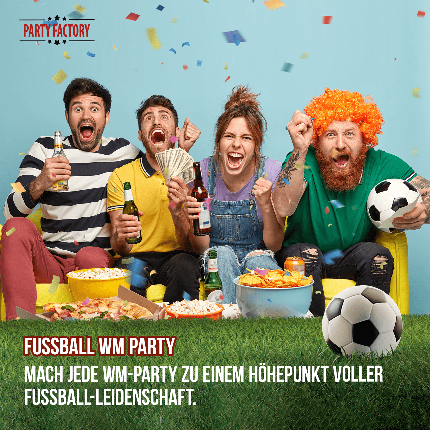 Fußball WM Deutschland Cowboyhut Schwarz-Rot-Gold - 10er Set 7